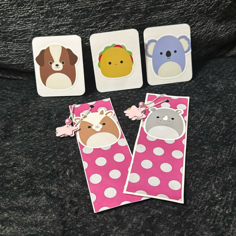 Squishmallows Bookmarks & Cards Set